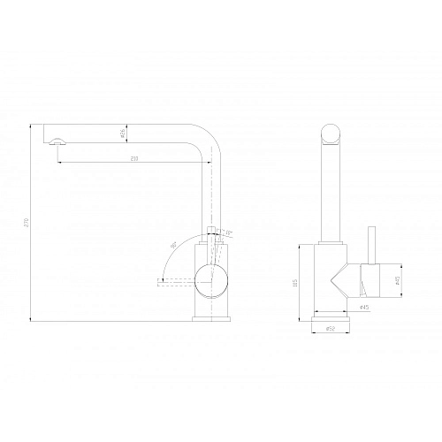 Смеситель для кухни Milacio Ultra ( MCU.555.GR ) серый металлик Смеситель для кухни Milacio Ultra ( MCU.555.GR ) серый металлик