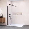 Душевая перегородка RGW Walk In WA-002B 1000 мм 35100210-14 черный, Easy Clean
