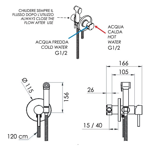 Гигиенический душ Remer X Style X65WXV, сталь Гигиенический душ Remer X Style X65WXV, сталь