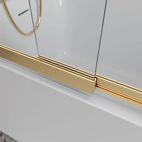 Шторка на ванну BelBagno LUCE-VF-11-100/145-C-ORO 100 см, профиль золото, стекло прозрачное Шторка на ванну BelBagno LUCE-VF-11-100/145-C-ORO 100 см, профиль золото, стекло прозрачное