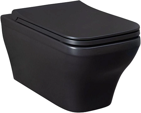 Унитаз подвесной Allen Brau Infinity 4.21011.31 с крышкой, черный матовый