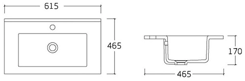 Раковина Vincea VBS-13960 белая Раковина Vincea VBS-13960 белая