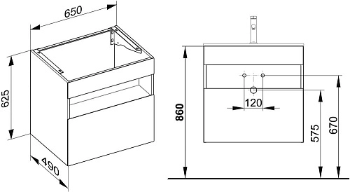 Тумба под раковину Keuco Stageline 32852180000 Тумба под раковину Keuco Stageline 32852180000