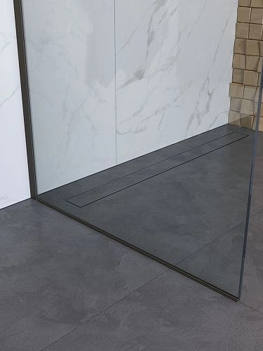 Душевая перегородка BelBagno UNO-L-1-TB-110-C-GM 110 см, профиль оружейная сталь, стекло прозрачное Душевая перегородка BelBagno UNO-L-1-TB-110-C-GM 110 см, профиль оружейная сталь, стекло прозрачное