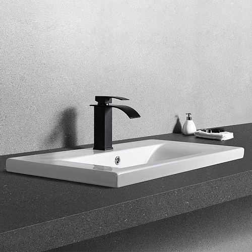 Раковина CeramaLux 9393-80 врезная, белый Раковина CeramaLux 9393-80 врезная, белый