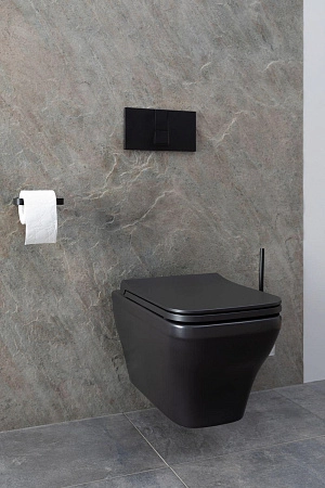 Унитаз подвесной Allen Brau Infinity 4.21011.31 с крышкой, черный матовый