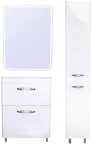 Зеркальный шкаф Style Line Каре 65*80 с подсветкой СС-00002336 Зеркальный шкаф Style Line Каре 65*80 с подсветкой СС-00002336