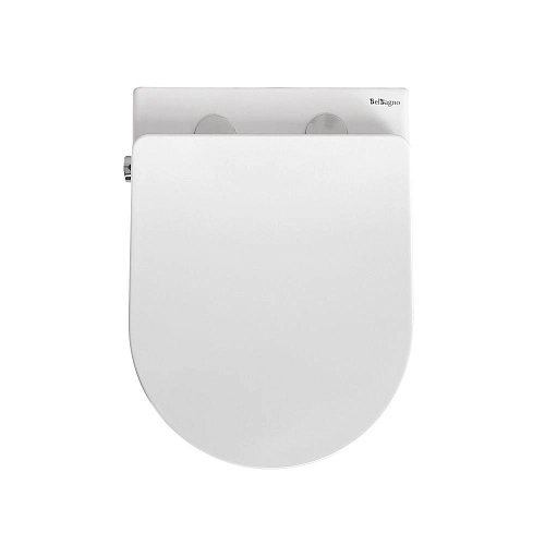 Унитаз подвесной BelBagno UNO BB3105CHR-BS/SC с сиденьем, функцией биде и смесителем Унитаз подвесной BelBagno UNO BB3105CHR-BS/SC с сиденьем, функцией биде и смесителем