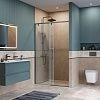 Душевая дверь BelBagno SOFT_CLOSE-1-BF-1-120-C-GM 120 см, профиль оружейная сталь, стекло прозрачное Душевая дверь BelBagno SOFT_CLOSE-1-BF-1-120-C-GM 120 см, профиль оружейная сталь, стекло прозрачное