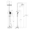 Душевая система BelBagno DUE-DOCM-CRM хром Душевая система BelBagno DUE-DOCM-CRM хром