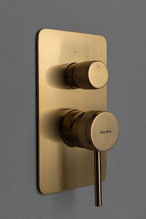 Смеситель для ванны Allen Brau Priority 5.31011-GB (с внутренней частью, 2 выхода) золото