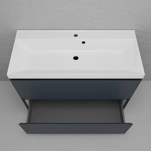 Тумба под раковину Style Line Манхэттен 100 см ЛС-00002369 напольная, графит Тумба под раковину Style Line Манхэттен 100 см ЛС-00002369 напольная, графит