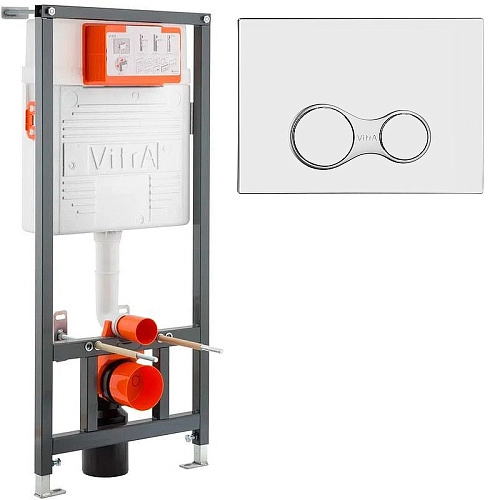 Инсталляция для унитаза Vitra Rapid 700-1873 с клавишей смыва хром Инсталляция для унитаза Vitra Rapid 700-1873 с клавишей смыва хром