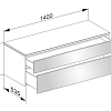 Тумба под раковину Keuco Edition 400 31763YY0000, 1400х472х535 мм Тумба под раковину Keuco Edition 400 31763YY0000, 1400х472х535 мм