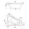 Акриловая ванна Santek Ибица 150х100 R асимметричная белая 1WH112035 1.WH11.2.035 Акриловая ванна Santek Ибица 150х100 R асимметричная белая 1WH112035 1.WH11.2.035