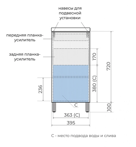 Тумба под раковину Style Line СОЛО 40 ЛС-00002428 напольная, универсальная белый Софт Тумба под раковину Style Line СОЛО 40 ЛС-00002428 напольная, универсальная белый Софт