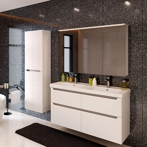 Зеркальный шкаф Lemark ZENON 120х80 с козырьком-подсветкой, с розеткой, белый LM120ZS-Z Зеркальный шкаф Lemark ZENON 120х80 с козырьком-подсветкой, с розеткой, белый LM120ZS-Z