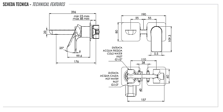 Смеситель для раковины Remer Infinity I15PVO, состаренная латунь
