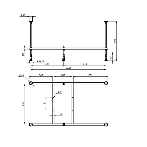 Каркас для ванны AM.PM X-Joy W00A-120-070W-R универсальный 120х70 см Каркас для ванны AM.PM X-Joy W00A-120-070W-R универсальный 120х70 см