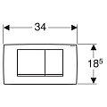 Клавиша смыва Geberit Twinline 30 115.899.KJ.1 Клавиша смыва Geberit Twinline 30 115.899.KJ.1