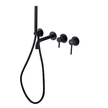 Смеситель для ванны ABBER Wasser Kreis AF8130B скрытого монтажа, черный матовый