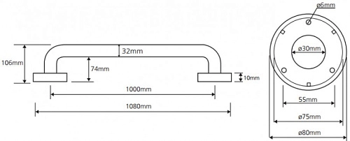 Поручень Bemeta HELP program 301101001 Поручень Bemeta HELP program 301101001