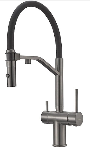 Смеситель для кухни Milacio Ultra 557 (MCU.557.GM) сталь воронёная Смеситель для кухни Milacio Ultra 557 (MCU.557.GM) сталь воронёная