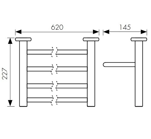 Полотенцедержатель Kaiser KH-1709 хром цинк Полотенцедержатель Kaiser KH-1709 хром цинк