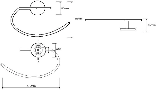 Полотенцедержатель Bemeta ALFA 102402062 Полотенцедержатель Bemeta ALFA 102402062