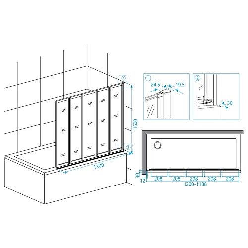 Шторка на ванну RGW Screens SC-22B 03112212-14 Шторка на ванну RGW Screens SC-22B 03112212-14