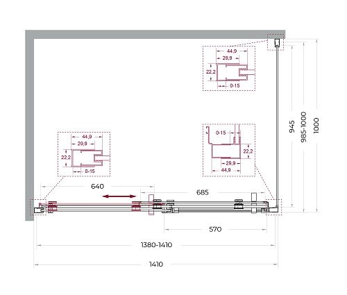Душевой уголок BelBagno MARINO-2-AH-1-140/100-C-GM 140x100 см, профиль оружейная сталь, стекло прозрачное Душевой уголок BelBagno MARINO-2-AH-1-140/100-C-GM 140x100 см, профиль оружейная сталь, стекло прозрачное