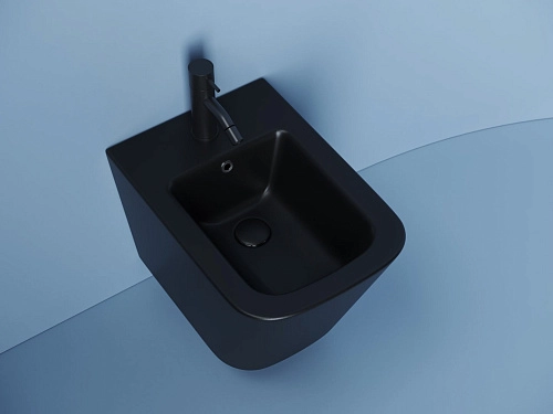 Биде подвесное Ceramica Nova UNION CN4010MB черный матовый Биде подвесное Ceramica Nova UNION CN4010MB черный матовый