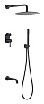 Душевая система Boheme Uno 464-2-B скрытого монтажа, черная Душевая система Boheme Uno 464-2-B скрытого монтажа, черная