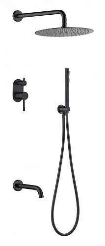 Душевая система Boheme Uno 464-2-B скрытого монтажа, черная Душевая система Boheme Uno 464-2-B скрытого монтажа, черная