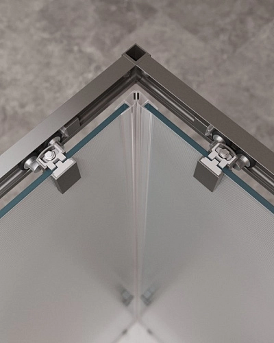 Душевой уголок CEZARES MOLVENO-A-2-90-P-GM цвет профиля оружейная сталь стекло рифленое 900x900 мм Душевой уголок CEZARES MOLVENO-A-2-90-P-GM цвет профиля оружейная сталь стекло рифленое 900x900 мм