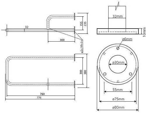 Поручень Bemeta HELP program 301112152 Поручень Bemeta HELP program 301112152