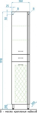 Шкаф-пенал Style Line Эко Стандарт 36 с бельевой корзиной ЛС-00000194 Шкаф-пенал Style Line Эко Стандарт 36 с бельевой корзиной ЛС-00000194