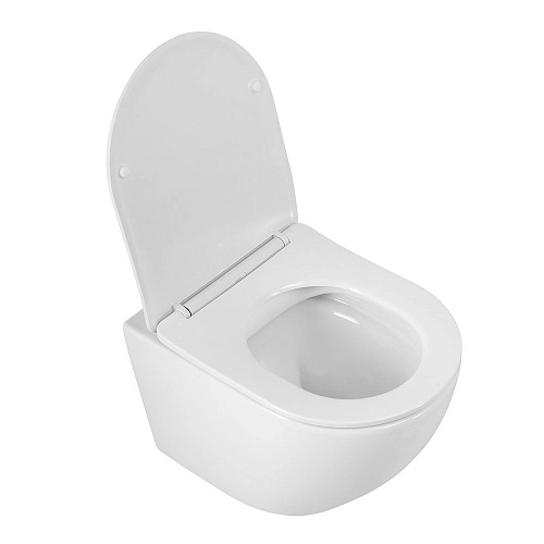 Унитаз подвесной BelBagno SFERA-R BB046CHR/SC безободковый c сиденьем Унитаз подвесной BelBagno SFERA-R BB046CHR/SC безободковый c сиденьем