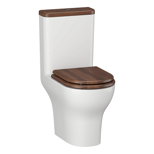 Унитаз напольный Opadiris Палермо OS24724N белый, безободковый, сиденье светлый орех, крышка бачка светлый орех Унитаз напольный Opadiris Палермо OS24724N белый, безободковый, сиденье светлый орех, крышка бачка светлый орех