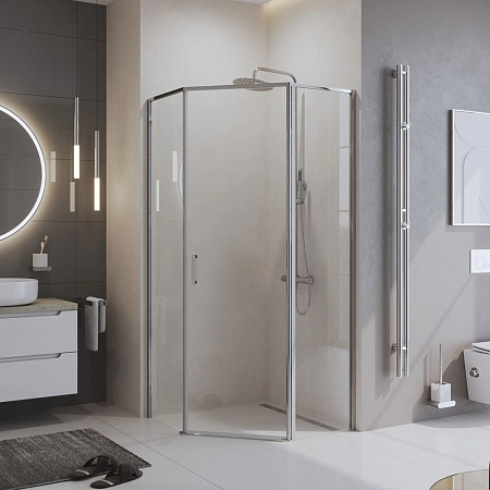 Душевой уголок BelBagno UNO-195-P-1-80-C-Cr