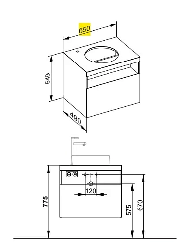Тумба под раковину Keuco Stageline 32854300100 Тумба под раковину Keuco Stageline 32854300100