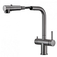 Смеситель для кухни Milacio Ultra 561 (MCU.561.GM) под фильтр, вороненая сталь с вытяжной лейкой Смеситель для кухни Milacio Ultra 561 (MCU.561.GM) под фильтр, вороненая сталь с вытяжной лейкой