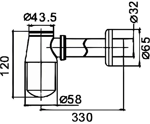 Сифон для раковины Haiba HB80 Сифон для раковины Haiba HB80