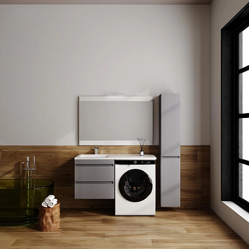 Тумба под раковину Style Line Даллас ЛЕОН 120 Люкс серая, PLUS подвесная СС-00002451 Тумба под раковину Style Line Даллас ЛЕОН 120 Люкс серая, PLUS подвесная СС-00002451