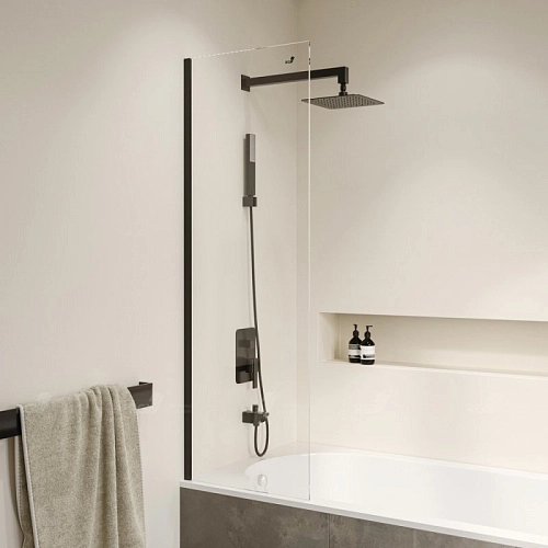 Шторка на ванну RGW Screens SC-056-8B 500 мм Easy Clean черный Шторка на ванну RGW Screens SC-056-8B 500 мм Easy Clean черный