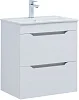 Тумба под раковину Aquanet Практика 60 белый матовый 2 ящика 00330457 напольная/подвесная