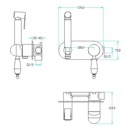 Гигиенический душ Boheme IMPERIALE 425