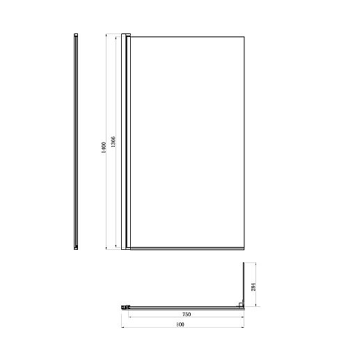 Шторка на ванну Damixa Skyline DX35WBS-D7W1-150MT 150х80 профиль алюминий, стекло прозрачное Шторка на ванну Damixa Skyline DX35WBS-D7W1-150MT 150х80 профиль алюминий, стекло прозрачное
