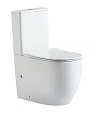 Унитаз напольный CeramaLux TR2177 Tornado белый с крышкой микролифт