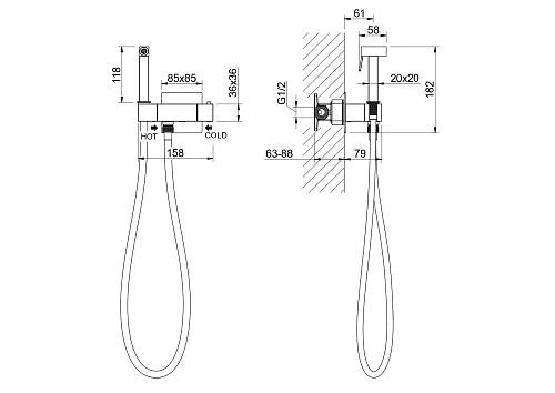 Гигиенический душ Aquatek ЛИБРА AQ1028MB Черный матовый, встраиваемый Гигиенический душ Aquatek ЛИБРА AQ1028MB Черный матовый, встраиваемый